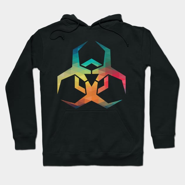 Rainbow malware hazard symbol Hoodie by AdiDsgn